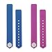 Lintelek TPU Replacement Straps for Fitness Tracker Watch ID115/ID115HR - Blue Purple 2Pack