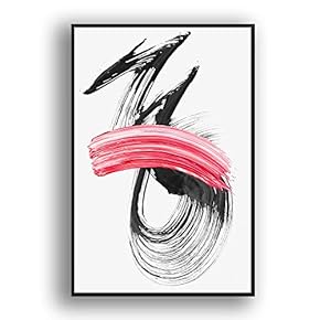 Framed Canvas Wall Art for Living Room, Bedroom Colored Brush Canvas Prints for Modern Home Decoration Ready to Hang - 16"x24" inches