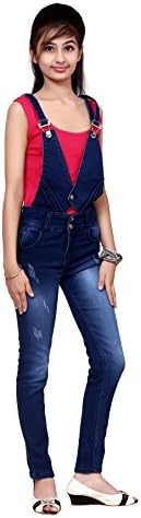Mivera Micro Denim Lycra Slim Fit Dangree For Girls (38(12-14 Years), Navy Blue)