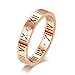 Love Ring-Zircon Rome Digital Ring ,Rose Gold(8)