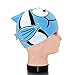 TINKSKY Cartoon Fish Shaped Swim Cap Silicone Swimming Hat For Kid (Blue)