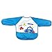 Cute Cartoon Unisex Infant Toddler Baby Waterproof Sleeved Bib, Baby Toddler Smock (6 Months-3 Years) (blue)