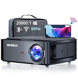 Projector, WiMiUS Upgrade 5G WiFi Bluetooth