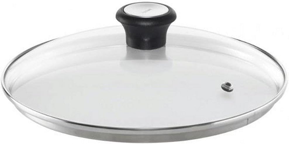 Tefal Compatible Glass Lid 30 cm with Steam Vent, Durable Rim, Dishwasher Safe