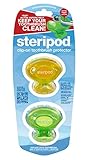 Steripod (2 Pack Green and Yellow) Clip-on Toothbrush Protector