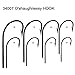 HW Stainless Steel Saltwater Fishing Hook 34007 O'shaughnessy Forged Fishing Hook Extra Strong for Saltwater Freshwater Fishing Size 1/0-10/0