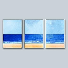 3 Piece Framed Canvas Wall Art for Living Room, Bedroom Scenery Theme Canvas Prints for Home Decoration Ready to Hang - 16"x24"x3 Panels