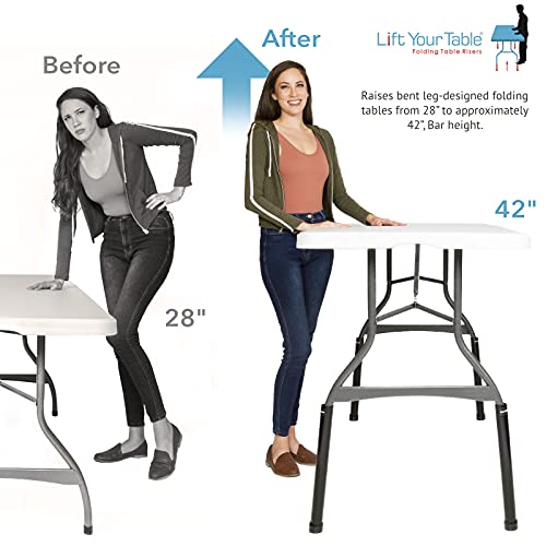 Lift Your Table Leg Extensions for Use with Wishbone/Bent Leg Folding