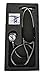 Lightning X Premium Cardiology Professional Dual Head Stainless Steel Stethoscope - Black