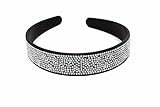 Yeshan Lovely Rhinestone and Crystal Beaded Handcraft Plastic Headband ,Hairband for girls,ab white