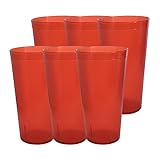 Party Outlaw Orange Plastic Cup Tumblers 6 Pc 24oz