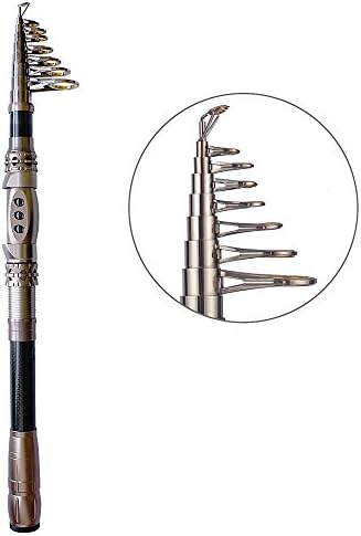 NetAngler Spinning Fishing Rod, Portable Travel Fishing Rods Telescopic Fishing Pole Carbon Fiber for Boat Saltwater Freshwater