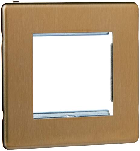 MK Aspect K24182SAG 50 x 50mm 2-Module Euro Frame - Satin Gold
