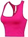BEKDO Womens Basic Seamless Cropped Racerback Sports Tank Top-ONE Size-R_Magenta