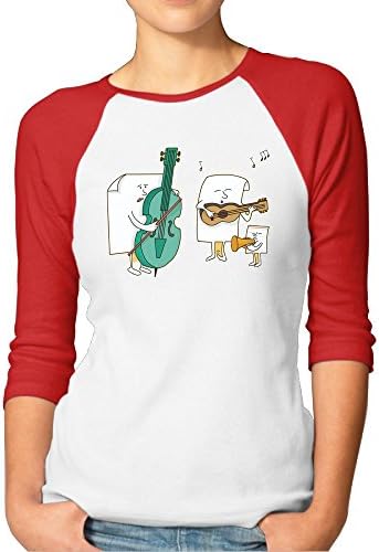 Paper Jam Woman 3/4 Sleeve Plain Raglan Shirts Tee