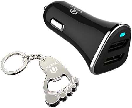 TopEs 4.8A/24W Car Charger(iSmart Charging, 2-Port Rapid USB PowerDrive,Built-in Safety Protection) For iPhone 6s / 6s Plus / 6 / 6 Plus, iPad Pro / Air 2 / mini 3, Galaxy S6 / S6 Edge and More