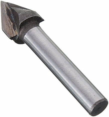 EGlobalMarket 6mmx10mm 60 Degree Woodworking Router CNC Engraving V Groove Carbide Router Bit
