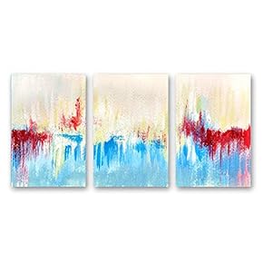 3 Panel Abstract Pictures Home Wall for Bedroom...