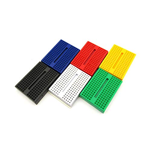 DaFuRui 12Pcs 170 tie-Points Small Mini Solderless Breadboard kit Compatible for Arduino