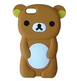 LliVEER New Brown Rilakkuma Bear Soft Silicone Case Protective Cover for Apple iPhone 5C