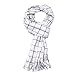 Anime Fairy Tail Natsu Dragneel Scarf White Checks Tassel Accessory