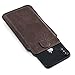 Dockem Provincial Wallet Sleeve for iPhone 11 Pro, XS, X (5.8 inch) – Vintage Vegan Leather Pouch Cover with 2 Card Holder Slots [Brown]