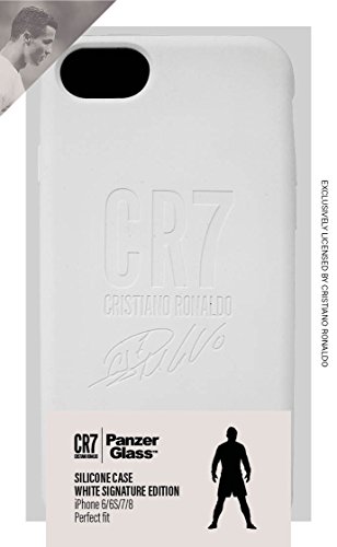 Officially Licensed Cristiano Ronaldo CR7 Silicone Case iPhone 6/6s/7/8 White Engraved Autograph