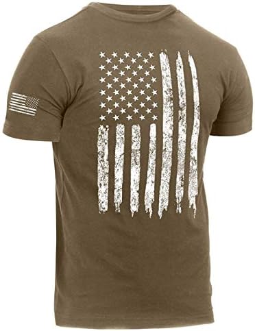 Distressed US Flag Athletic Fit T-Shirt
