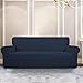 PureFit Stretch Sofa Slipcover – Spandex Jacquard Anti-Slip Soft Couch Sofa Cover, Washable Furniture Protector with Anti-Skid Foam and Elastic Bottom for Kids (Sofa, Navy)
