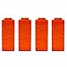 EKIND 12-Dart Clips Compatible with Nerf Elite Magazines - Quick Reload Soft Dart Ammo Clip for Nerf Toy Guns (4-Pack, Transparent Orange)