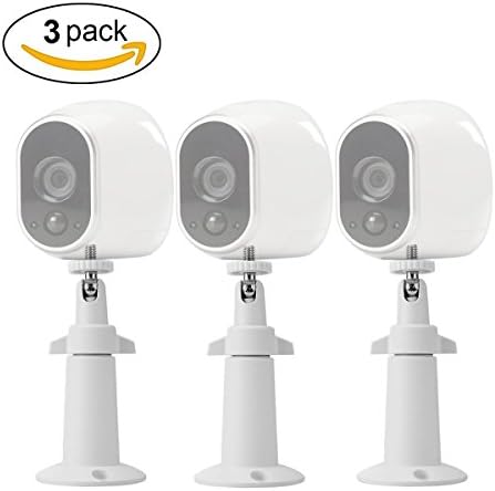 Wall Mount for Arlo Security,LANMU Indoor Outdoor Wall Mount for NETGEAR Arlo and Arlo Pro/Arlo Pro 2/Arlo Go Wire-Free Cameras-3 Pack (White)