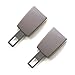 2-Pack Mini Seat Belt Extender - Type A Gray - Adds 3 inches instantly!