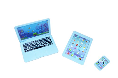 Blue Media Set for 18 Inch Dolls Laptop, Smart Kenya Ubuy