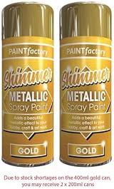 Inspired Essentials Metallic Spray Paint 400ml Gold Multi-Purpose view 3