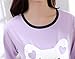 MyFav Big Girls Heart-Shape Sleepwear Novelty Cat Pajama Set Comfortable Bottoms