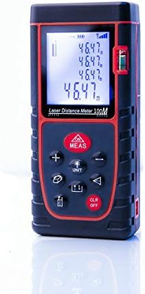NATAMO Handheld Digital 100M/328ft Laser Distance Meter Rangefinder Measure Laser Range Finder Measurer Diastimeter Electronic Measuring Device for Distance Area Volume