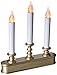 Xodus Innovations Battery Operated LED Dusk to Dawn 3-Tier Candelabra Window Candle with Amber Flicker Flame