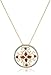 MORGAN & PAIGE .925 Sterling Silver 18K Yellow Gold Plated Diamond Accented Garnet Floral Filigree Round Pendant Necklace for Women - Choice of Birthstones, Hypoallergenic Womens Necklaces, 18