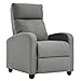 FDW Recliner Sofa Massage Chair Home Theater Seating with Lumbar Support and Padded Backrest for Living Room and Bedroom (Textile, Grey)