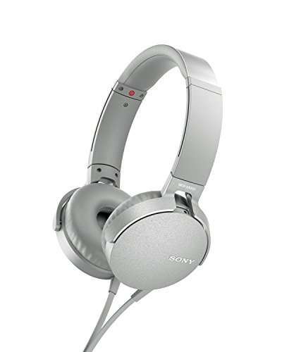 Sony On Ear Extra Bass Headphone, White (MDRXB550AP/W)