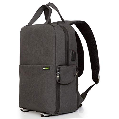 Deco Gear Photo and Video Backpack for Mirrorless and DSLR Cameras and Drones (Dark Grey)