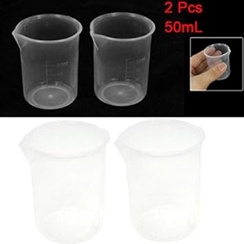 Amazon.com: Vaso medidor de plástico – 2 piezas de 50 ml ...