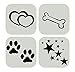 io tags Double Sided Laser Etched Stainless Steel Pet ID Tag for Dog Engraved and Personalized Bone Shape (Hearts)