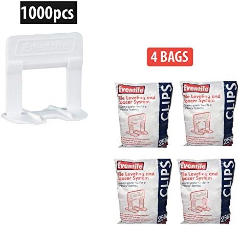 Eventile Tile Leveling System Clips Spacers Clips (1000, 1/32"(1MM))