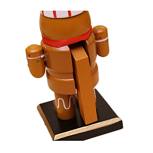 O-Toys Wooden Nutcracker Ornaments Christmas Decoration Figures Puppet Toys Home Decor (6 Inch) (Snowman) - Thumbnail 2