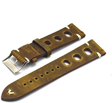 Correa De Reloj De La Vendimia Correa De Cuero Genuino Bandas Reemplazo De La Pulsera para Los Hombres Relojes Cinturones 18 MM 20 MM 22 MM 24 MM