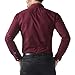 PAUL JONES Men's Slim Fit Long Sleeve Button Down Shirts 5249 Wine Red, X-Large