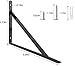 Acrux7 10 Inch Shelf Brackets Heavy Duty, Floating Shelves Tripod Triangle Shelf Brackets, 90 Degree Angle Wall Mounted Shelf Supporter Bracket Frame (250x160mm)