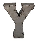 Rustic Arrow Letter Y for Decor, 14-Inch, Silver