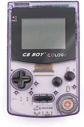 Gamebound GB Boy Color Gameboy Handheld Game Console 2.7" Backlit Screen 66 Built-in Games Clear Purple